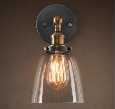 10-220v vintage industrial lighting wall lights e27 country glass wall lamps edison light fixtures [wall-lamp-5929]