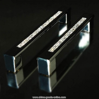 10 pcs modern crystal with zinc door furniture handles 192mm hbc580