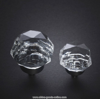 10pcs 25mm k9 diamond cabinet crystal knobs door handles zinc alloy base [Door knobs|pulls-706]