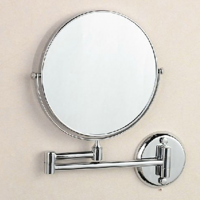 8" dual makeup mirrors 1:1 and 1:3 magnifier copper cosmetic bathroom double faced bath mirror wall mirror 1308 [makeup-bathroom-mirror-6426]