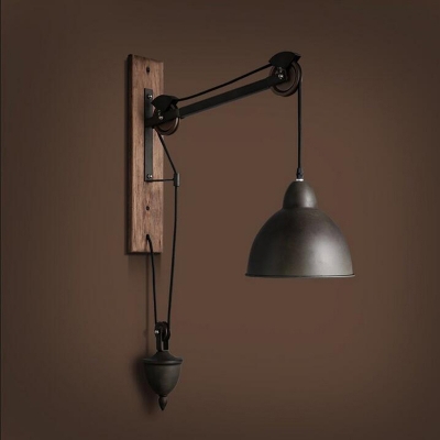 american country style wall light industry retro bar creative single head pulley lift stairs bedroom wall lamp