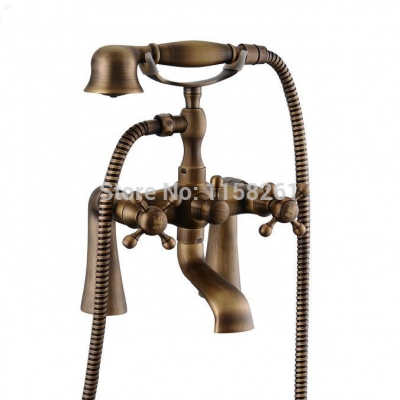 antique bathroom single handle wall mounted bathtub shower set mixer set faucet tap bathroom shower hj-6053 [antique-finish-shower-set-567]