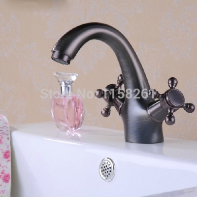 antique brass double handle bathroom basin mixer tap sink faucet vanity faucet bath faucet mixer tap hj-6655r