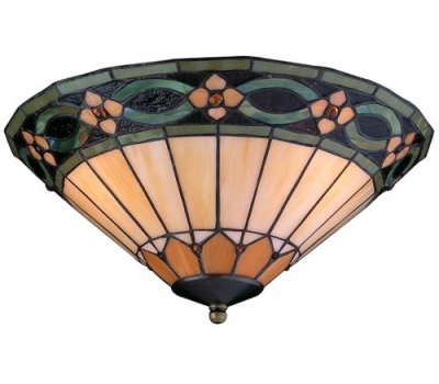 ceiling light traditional / classic compact florescent ceiling fan light kit, leaded glass,ysltfc043,