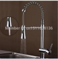 contemporary new polished chrome brass kitchen faucet sink mixer tap deck mounted