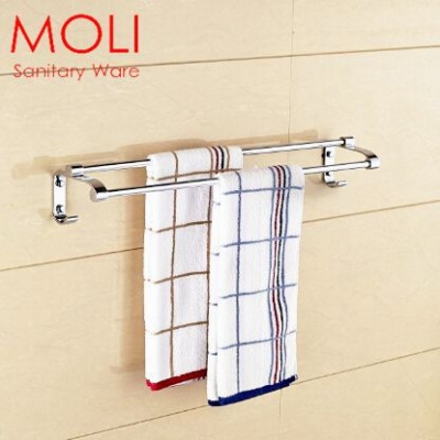 double towel rail 60cm bathroom accessories towel holder stainless steel towel rack with hook