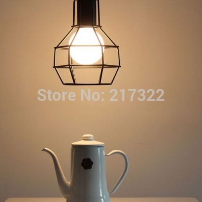 edison vintage pendant light rustic iron cage hanging ceiling lamp the new [vinatge-droplight-5234]