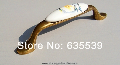 flower ceramic shake furniure handle cabinet ambry wardrobe drawer handle cupboard door handle [Door knobs|pulls-2073]