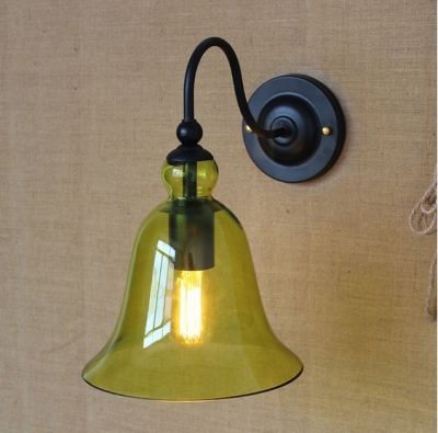 iron edison retro loft style industrial vintage wall light with glass lampshade, edison wall sconce lamparas de pared,e27*1