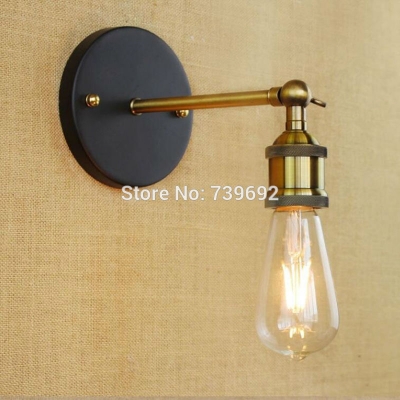 louis poulsen scone wall lights e27 plated loft american retro vintage iron wall lamp 90v-260v 40w antique lamp industrial
