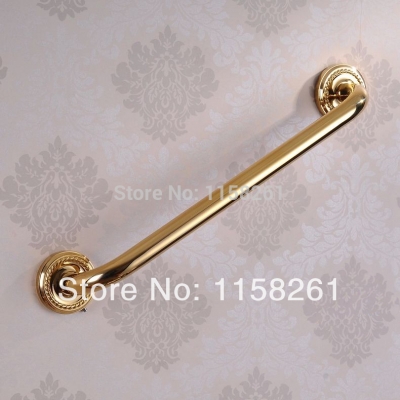 luxury copper bathroom armrest bathtub safety grab bars golden towel rack bathroom hardware accessories hj-1314k [towel-bar-8366]