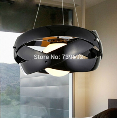 post modern personalized led pendant light bedroom lamps flying saucer pendant light black,white,red colors