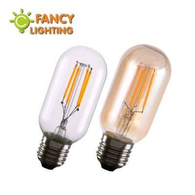 t45 transparent/gloden bulb led edison filament light bulb 220v e27 2w4w 360 degree energy saving replace incandescent bulb deco [led-edison-filament-bulb-805]
