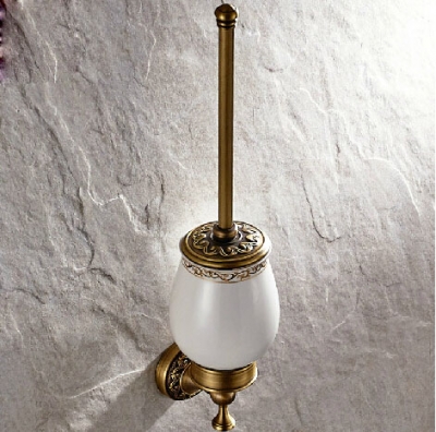 toilet wall mounted antique toilet brush holder, toilet accessory [antique-golden-accessory-600]