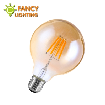 vintage led edison filament light bulb golden g95 e27 4w 6w 8w 110/220v 360 degree replace incandescent bulb energy saving bulb [led-edison-filament-bulb-836]