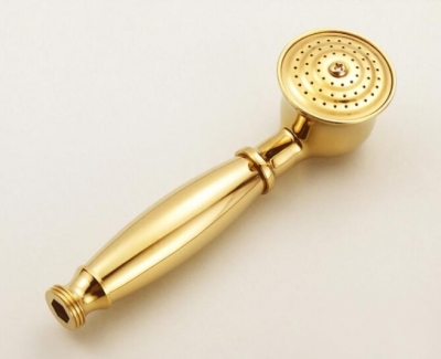 wall golden brass shower head, hand shower power