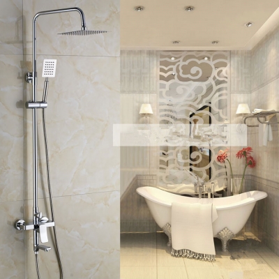whole and retail bathroom shower faucet chrome bathroom shower set faucet mixer tap wall mount shower 5877 [chrome-finish-shower-set-1859]