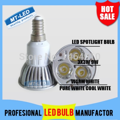 x100pcs 9w spotlight good quality low price led light e14 base ball lamp 110-240v led bulb lamp downlight lighting [led-spotlight-bulb-733]