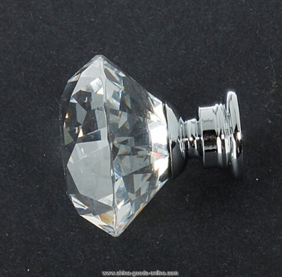 10 pcs 10x30mm diamond crystal glass door drawer cabinet furniture handle knob screw