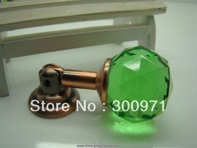 10pcs/lot green color 30mm crystal knobs and handles,crystal drawer handles,crystal drawer for cabinet / door