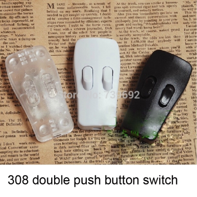 (10pcs/lot) table lamp wire double push button switch power cord plate 308 cecqc double quality lighting switch