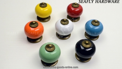 2015 new color ceramic cabinet knobs and handles furniture handles door handle drawer knobs screw kitchen handle