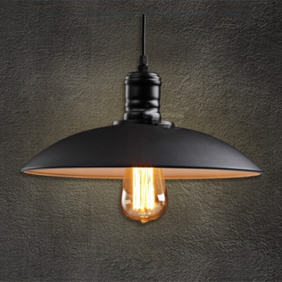 2015 simple led pendant lights for bar / restaurant american loft vintage iron black / white pendant light