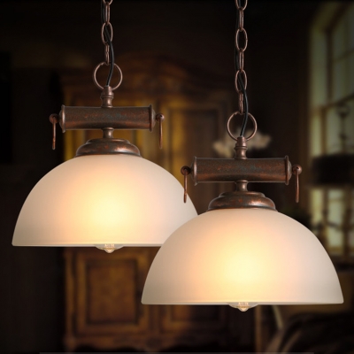 2016 dia30/40cm new creative loft industrial vintage iron frosted glass dining room edison pendant light with original bulb [industrial-style-7763]