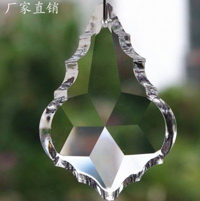 20pcs/lot k9 50*35mm size clear glass maple leaves crystal for chandelier or door curtain for home decoration [crystals-and-cable-locks-wire-grips-2634]