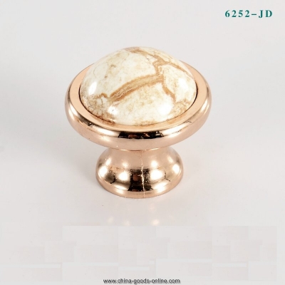 24jd6252 single hole golden beautiful ceramic cabinet wardrobe knob drawer door pull handles