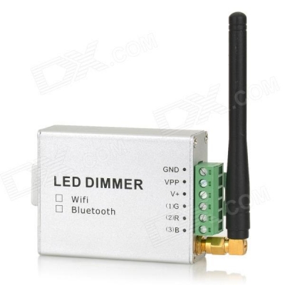 3a bluetooth 4.0 rgb led dimmer controller w/ wifi + antenna for mobile phone (12~24v))