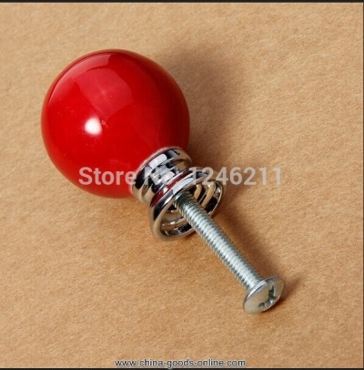 5pcs ceramic door knobs handles drawer pulls cupboard furniture cabinet cherry handle-red