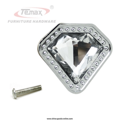 6 zinc alloy crystal clear diamond dresser knob drawer pulls cabinet knobs and handles shiny heart [Door knobs|pulls-1214]