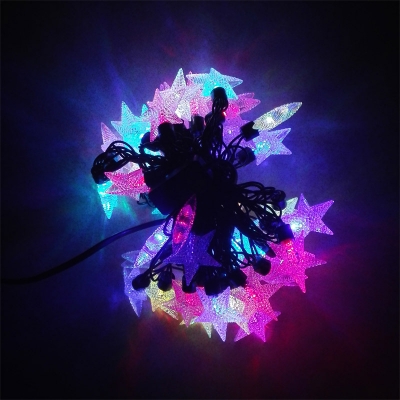 a star type led twinkle light ,4 kinds of color changes, for luminaria wedding decoration fairy lights christmas [led-holiday-decorations-7419]