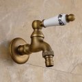 antique gold oil rubbed bronze garden faucet laundry mop sink washing machine basin faucets water cold tap ceramic handle 1513 f