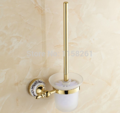 blue & white porcelain bathroom accessories brass gold toilet brush holder,bathroom products construction-st-3394 [toilet-brush-holder-8057]