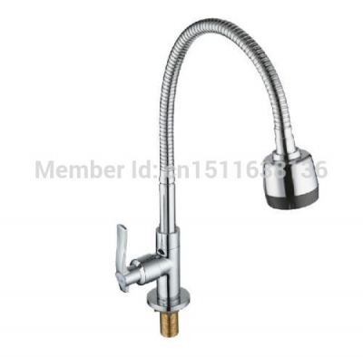 contemporary chrome brass cold water kitchen faucet deck mounted [chrome-1425]