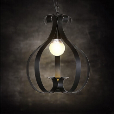 creative iron carved pastoral led pendant lights for bar cafe home lighting modern hanging lamp lustres de sala