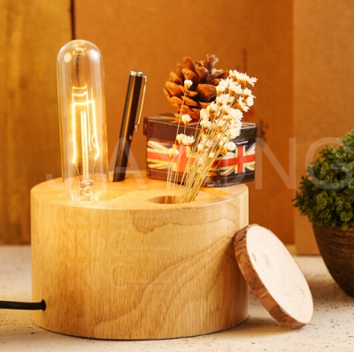 creative retro cafe bar desk lamp table light personality style wood decoration table lamp ac 110-220v [table-lamps-3606]