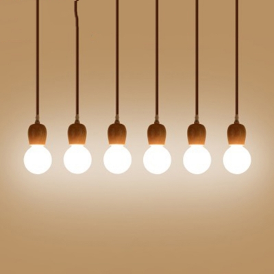 diy e27 retro wood pendant light handmade colorful cord lamp edison bulbs holder light arts bar fixture-no bulb