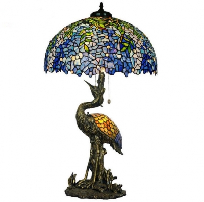 european vintage stained glass table lamp bedroom bedside light,yslc-18,
