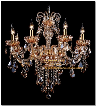 factory direct amber crystal chandelier lights lustre fixtures cristal chandelier md6609-l8 [top-selling-products-8234]