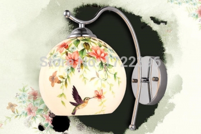 hand-painted,e27/e26,garden lamp artistic led wall lights with 1 light for living room home lighting wall sconce,bulb included