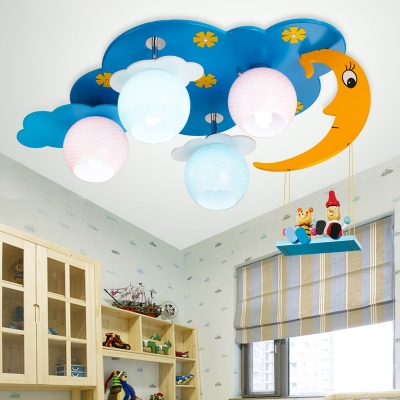 kid's bedroom cartoon surface mounted ceiling lights home art deco lighting lamps