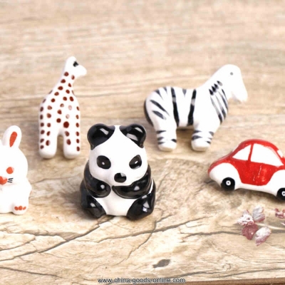 lovely rabbit panda zebra cartoon cute handle animals door cabinet drawer ceramic knob pulls single hole 4pcs
