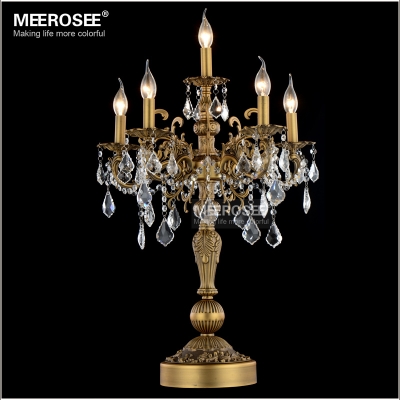 luxurious bronze color crystal table light desk light wedding candelabra [floor-lamp-and-table-lamp-3090]