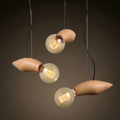 modern nature wooden pendant light handmade artistic wood pendant lamp bar cafe restaurant hanging lamps lighting e27/e26