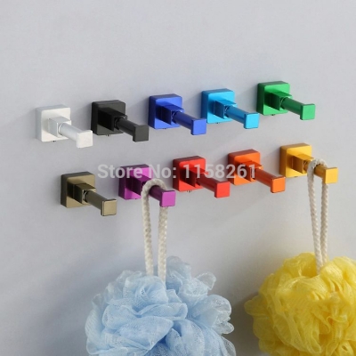 new candy color decorative wall hooks&racks,clothes hanger metal towel&coat&robe hook.bathroom accessories hj-0725