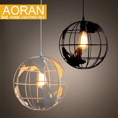 new design globes pendant lamps metal painted black color and white color for room pendant lights antique life style lighting [pendant-lights-4963]