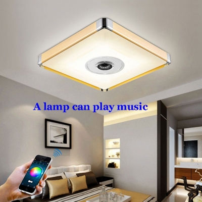 new style music lamp with bluetooth mps player ceiling light, 490mm 36w squre led ceiling lamp for bedroom child's room [modern-style-5653]